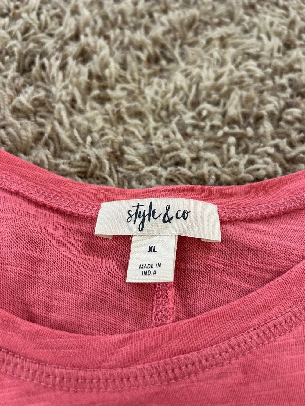 Style & Co. Pink Flared Short-Sleeve Tee - Picture 2 of 5